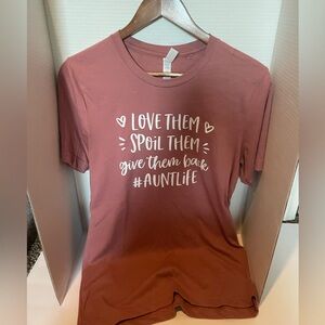 Bella-Cannvas pink I love to spoil them #Auntielife t-shirt-small